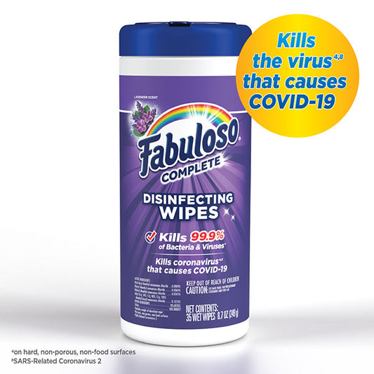 FABULOSO COMPLETE CLEANING WIPES LAVENDER