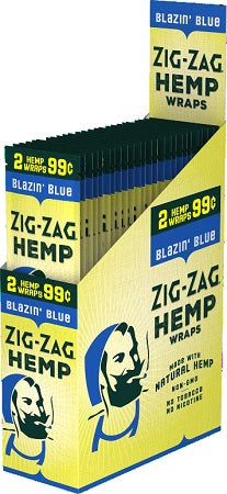 ZIG-ZAG HEMP WRAPS 2-99$ BLAZIN BLUE