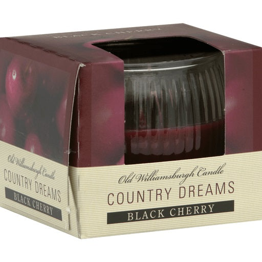 COUNTRY DREAMS GLOBE CANDLE BLACK CHERRY