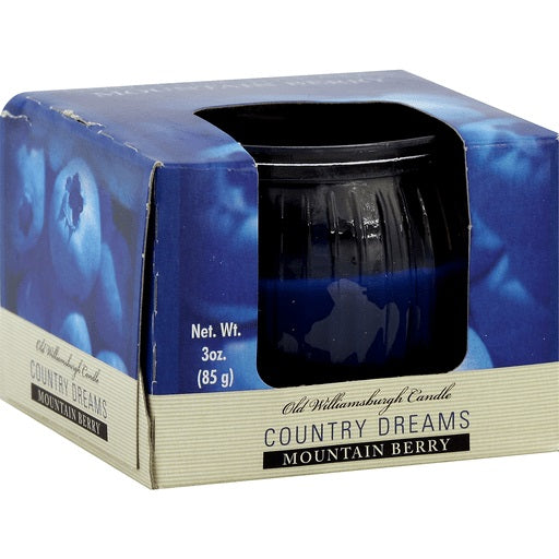 COUNTRY DREAMS GLOBE CANDLE MOUNTAIN BERRY