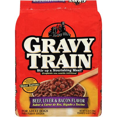 GRAVY TRAIN BEEF LIVER & BACON DOG FOOD (BAG)