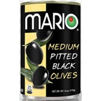 MARIO BLACK RIPE PITTED OLIVES MEDIUM