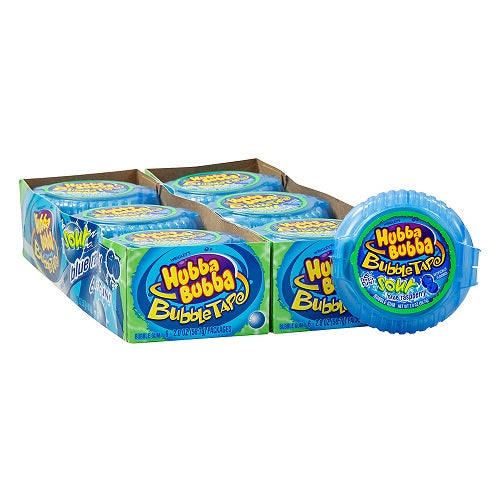 HUBBA BUBBA BUBBLE TAPE SOUR BLUE RASP GUM