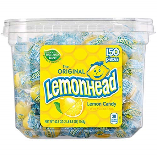 LEMON HEADS CANDY TUB