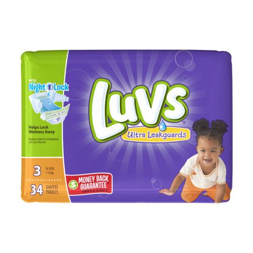 LUVS DIAPERS SIZE 3 JUMBO