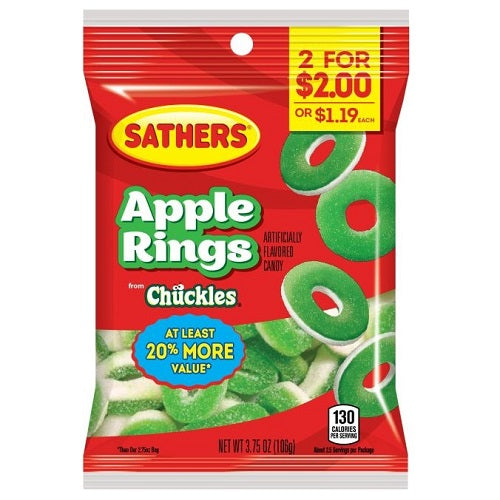 SATHERS 2/$2 GUMMI APPLE RING