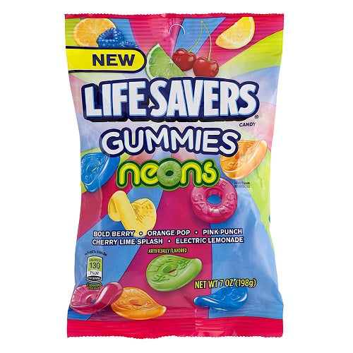 PEG BAG LIFESAVERS GUMMIES NEONS