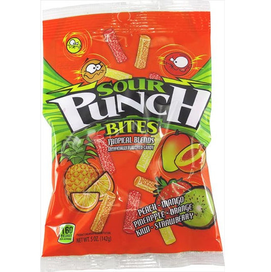 PEG BAG SOUR PUNCH BITES TROPICAL