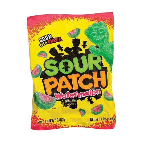 PEG BAG SOUR PATCH 5OZ WATERMELON