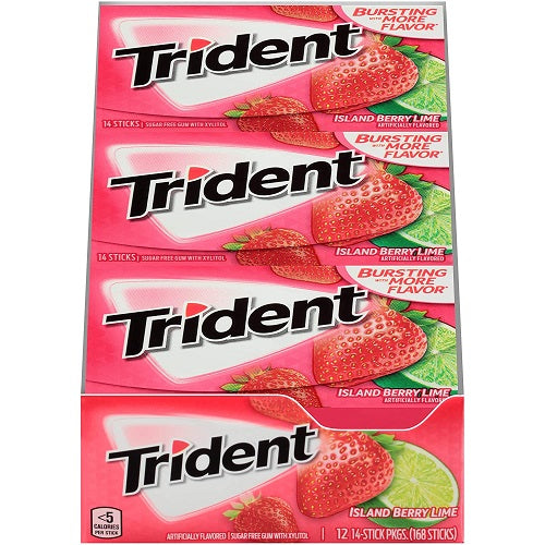 TRIDENT GUM ISLAND BERRY LIME