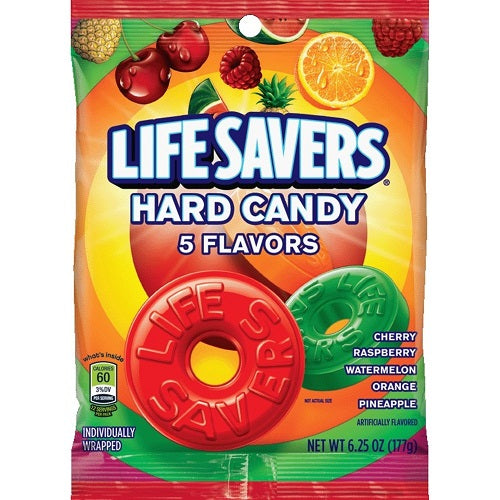 PEG BAG LIFESAVERS HARD CANDY 5 FLAVORS