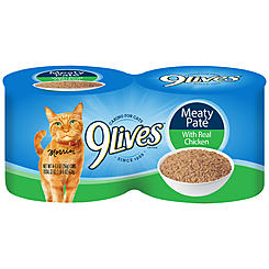 NINE LIVES 4PK MEATY PATE W REAL CHICKEN