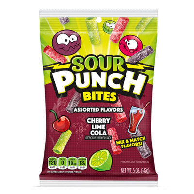 PEG BAG SOUR PUNCH BITES CHERRY LIME COLA