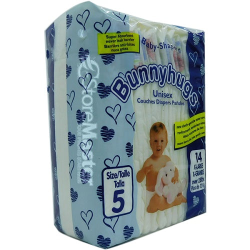 BUNNY HUGS DIAPERS X/LARGE SIZE 5