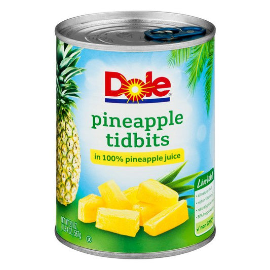 DOLE PINEAPPLE TIDBITS IN JUICE