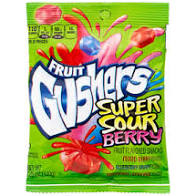 PEG BAG FRUIT GUSHERS SUPER SOUR BERRY