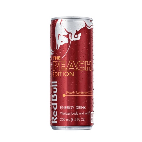 RED BULL ENERGY DRINK PEACH (PRICE INCLUDES 2.40 DEPOSIT)