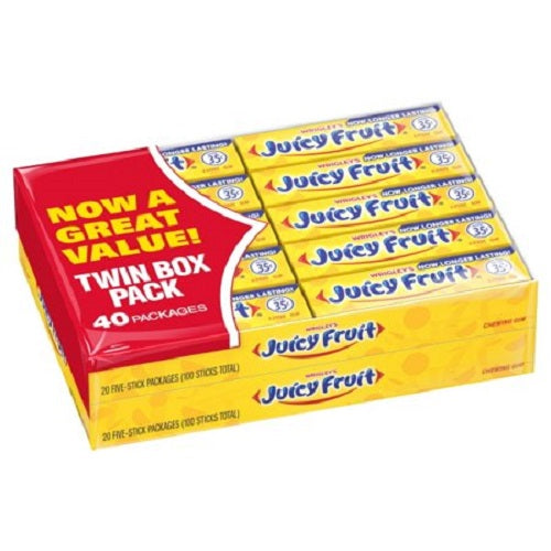 WRIGLEY GUM TWIN BOX JUICY FRUIT