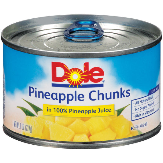 DOLE PINEAPPLE CHUNKS IN JUICE