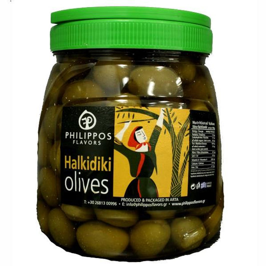 PHILIPPOS GREEN OLIVES COLOSSAL
